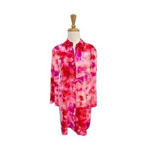 NEW Trina Turk Sunshiny Pink Tie Dye Dress Size Xs Pink